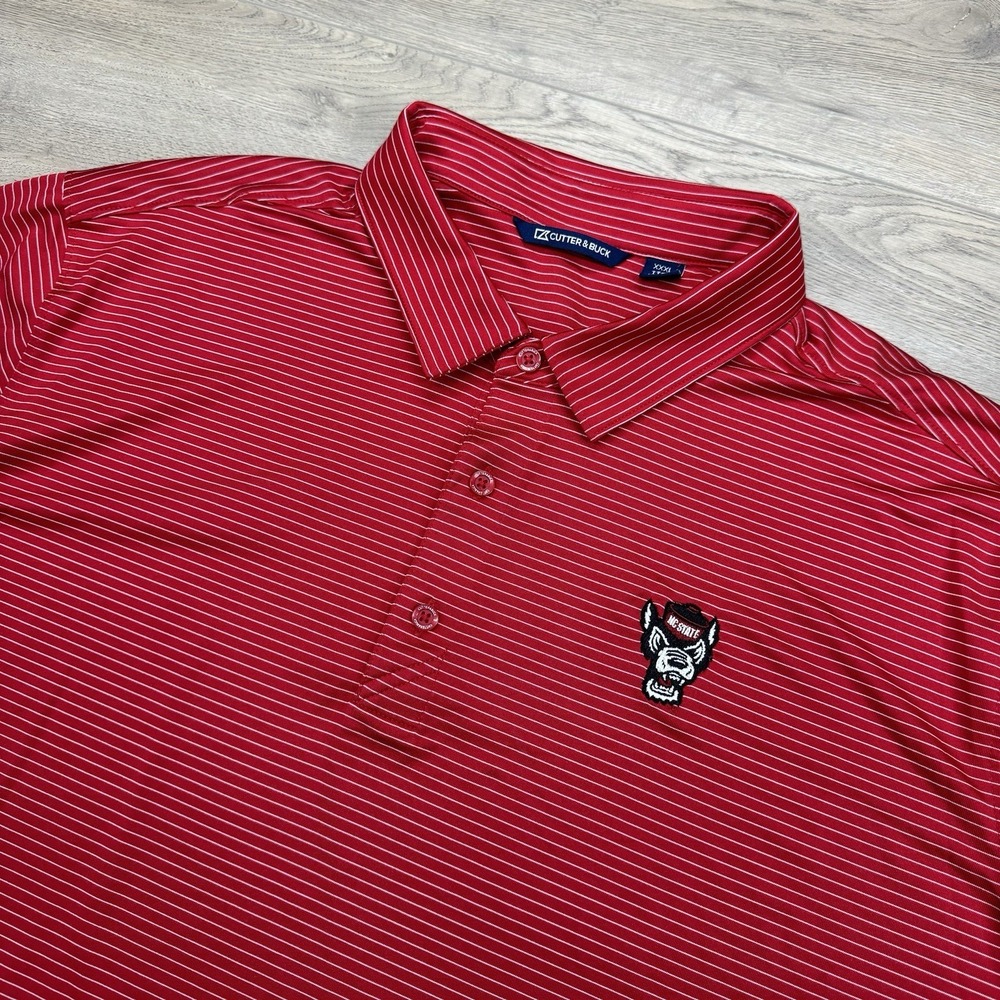 NC State Wolfpack Cutter‎ & Buck Golf Polo Men's Sz 3XL Preppy Frat